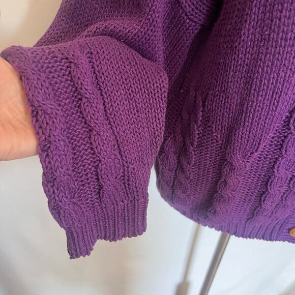 Vintage 90s Patsy's Place Cable Knit Cardigan Womens Sweater Small Y2K Preppy - Picture 11 of 13